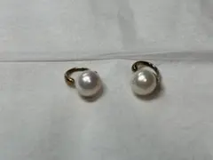 ete（エテ）パール×イエローゴールド　クリップイヤリング