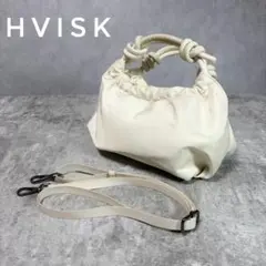 新品・未使用］HVISK ヴィスク 巾着ミニショルダーバッグ - メルカリ