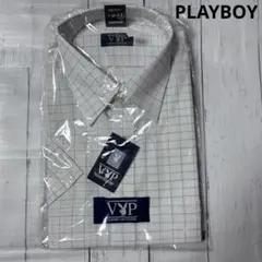新品✨️半袖 ワイシャツ LL 43 PLAYBOY セミワイド 形態安定 大きめ