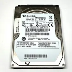 A156　⭐️東芝HDD 750GB 2.5インチ 2384時間のサムネイル