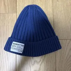 MANHATTAN CITY ニット帽 ブルー 59-62cm