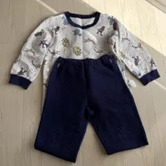 ユニクロ UNIQLO キルト パジャマ 110 アニア 恐竜