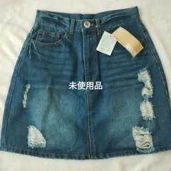 デニムスカート　ダメージジーンズМサイズ