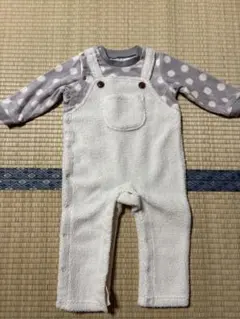 kid’s zoo 両面ボアフリースサロペ付きオール 80サイズ