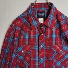 ラングラー 長袖シャツ ウエスタンシャツ チェック柄 メンズ2XL