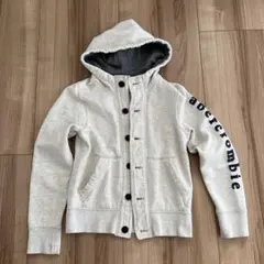 abercrombie Kids M フリースパーカー グレー