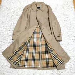 英国製 BURBERRY ステンカラーコート ハニーベージュ 着丈111