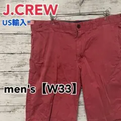 ●AA46【US輸入】ジェイクルー ショートパンツ レッド men's【W33】のサムネイル