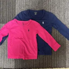 Ralph Lauren長袖カットソー 100cm ピンク 120cmネイビー