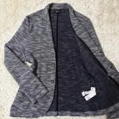 ZARA　テーラードジャケット　ニット　グレー　Mサイズ