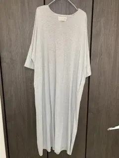 n'Or グレー ロングカットソーワンピース