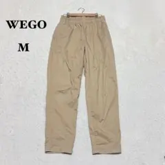 ウィゴー ワイド シェフパンツ テーパード M ベージュ ウエストゴム 定番