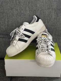 adidas スーパースター　ホワイト/ブラック　24.5