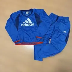 アディダス　ピステ青ウインドブレイカーセット上下　キッズ120センチ
