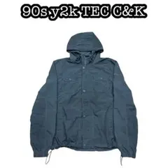 90s y2k OLD vintage nylon jacket C&K グレー