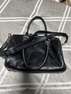 ブラックキルティングショルダーバッグ