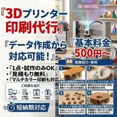 [データ作成可能] 3Dプリント印刷代行サービス 試作・実用品製作のサムネイル