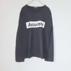 Doublefocus 長袖Tシャツ M ブラック ロゴプリント カットソー