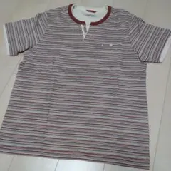 Hush Puppies□ストライプ□Tシャツ□Lサイズ