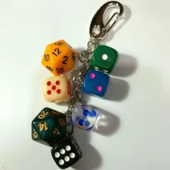 カラフルサイコロキーホルダー