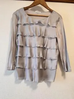 新品　レナウン　エンスィート　トップス　長袖　Mサイズ　ライトグレー