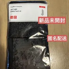 UNIQLO タイツ2P M/L ブラック 2P（レーシー&フロントレーシー）