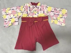 80cm 袴風ロンパース 女の子