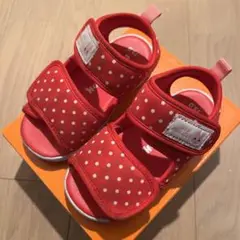 ミキハウス　サンダル　15㎝　ホットビスケッツ　赤