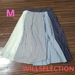 WILLSELECTION フレアスカート ストライプ レース Mのサムネイル