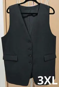 GU ノーカラーベスト ブラック　3XL