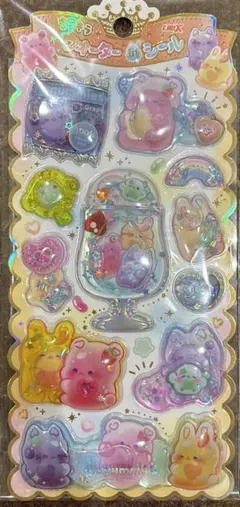 め*め様 【新品未使用・正規品✨】 キラキラウォーターインシール　ネコ・ウサギ・