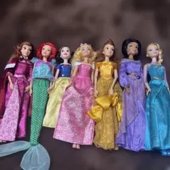 ディズニープリンセスドール ７体セット