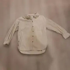 ホワイト ボタンダウン 長袖シャツ コーデュロイ