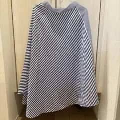 ストライプ柄 フレアスカート ロング丈のサムネイル