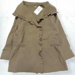 新品＊ストロベリーフィールズ 麻調 セーラーカラー フリル ドロスト ブルゾンのサムネイル