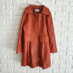 King’s ITALY アルパカ100% コート　オレンジ　66 M相当