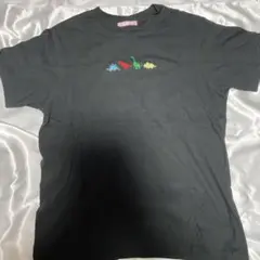 W♡C ダブルシー 恐竜刺繍 Tシャツ ブラックのサムネイル
