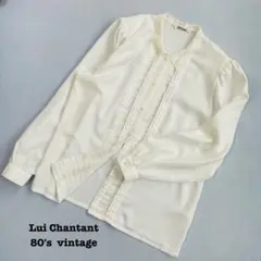 80s ルイシャンタン レースブラウス 白 9号 肩パッド 昭和レトロ ワールドのサムネイル