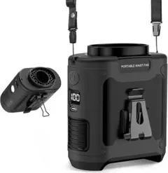 腰掛け扇風機 ベルトファン 10000mAh大容量 首掛LEDライト バッテリー