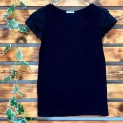 ハニーズ 半袖Tシャツ トップス カットソー ブラック フリフリ 可愛いのサムネイル