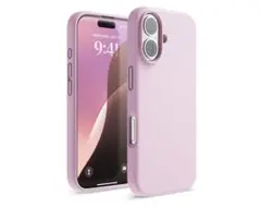【elago】iPhone16用 シリコン耐衝撃ケース 指紋防止 ホットピンク