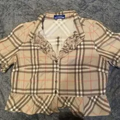 バーバリーブルーレーベル　アウター　ボレロ　ノバチェック　38