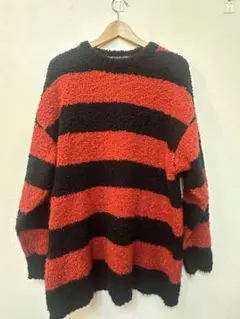 【美品】ナンバーナインデニム ナノユニバース 長袖セーター ボーダー ブラックM NUMBER (N)INE｜ナンバーナインのトップス（ボーダー柄）通販