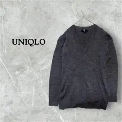 UNIQLO メリノブレンドリブVネックセーター