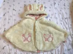 ブランシェス 90cm リバーシブル ポンチョ ケープ ベビー