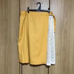 8Ｌ／SMILE LAND からし色 巻きスカート 未使用／レースが可愛いのサムネイル