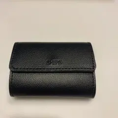 【新品未使用】SHIPS ブラックレザー 三つ折り財布