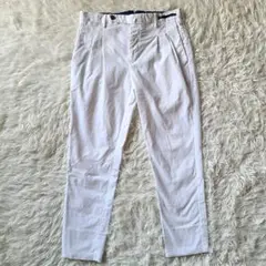 PT01 PREPPY ストレッチ ホワイト パンツ L