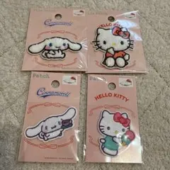 サンリオ刺繍ワッペン4点　ハローキティー　マイメロディー