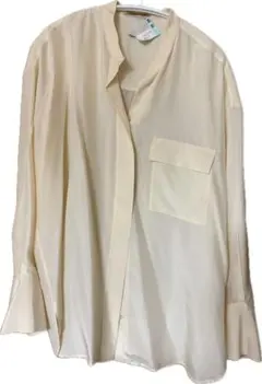 Loin. シルク　シャツ　ブラウス　井川遥　白　ホワイト